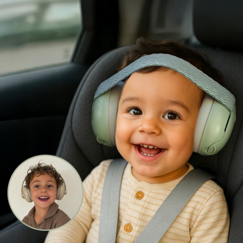 Casque Antibruit Evolutif, sauge zazu — vue 2 sur 2