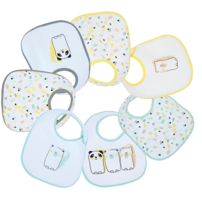 7 Bavoirs Naissance - Petits Amis, trois kilos sept