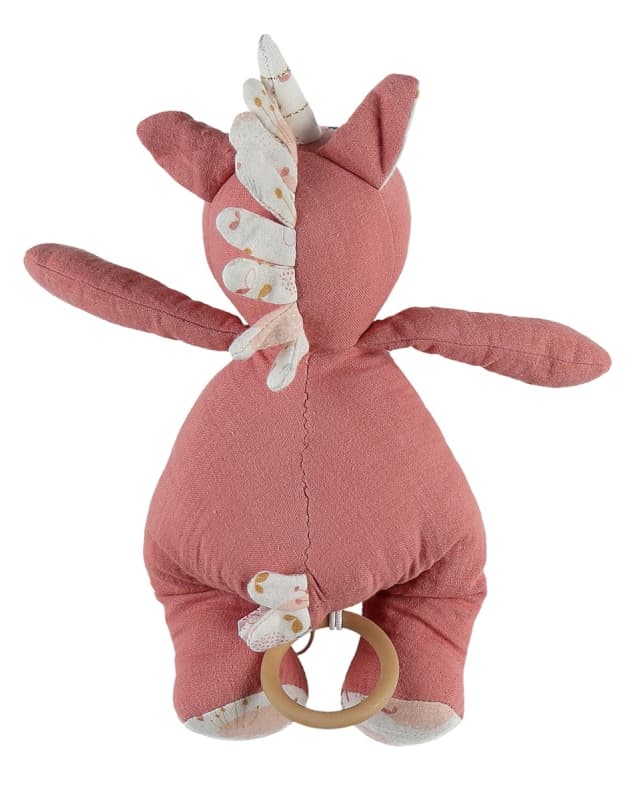 L&j Lina Peluche Musicale Mousseline, rose fonce permanent — vue 1 sur 4