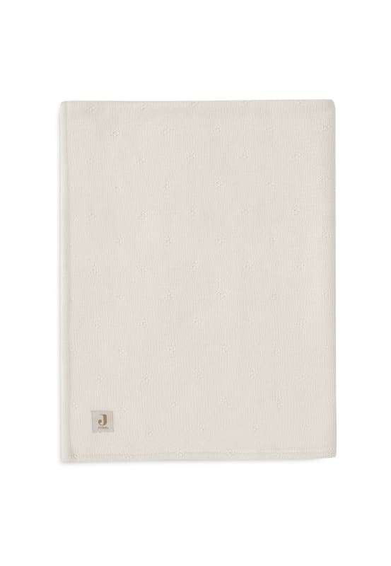 Couverture Berceau Velvet, ivory 75x100cm cosy knit jollein h-24 — vue 1 sur 5