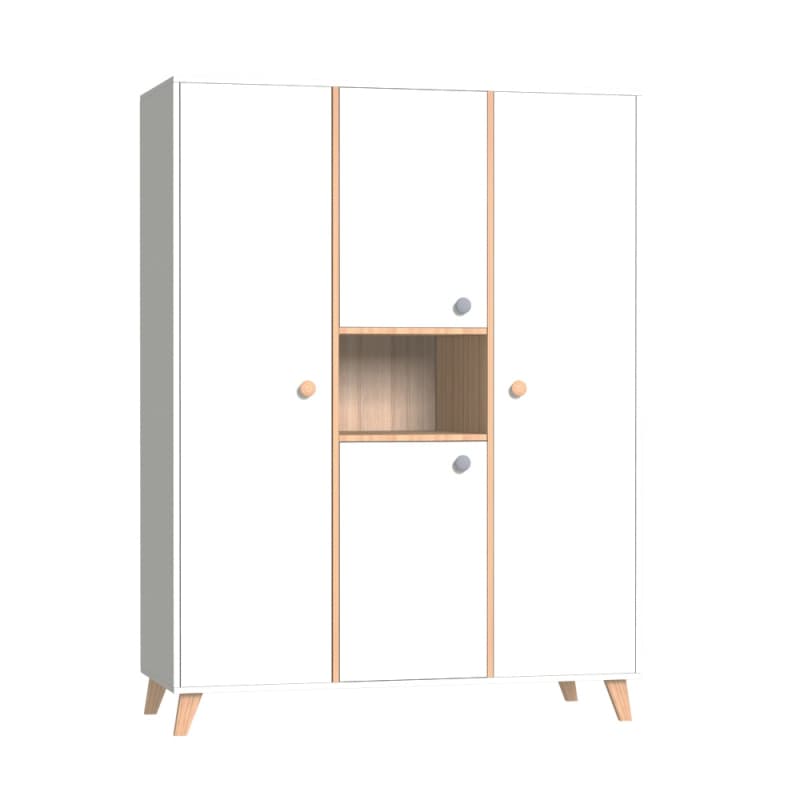 Armoire Xl Blanc Naturel Senja, senja domiva blanc 190x143x57cm