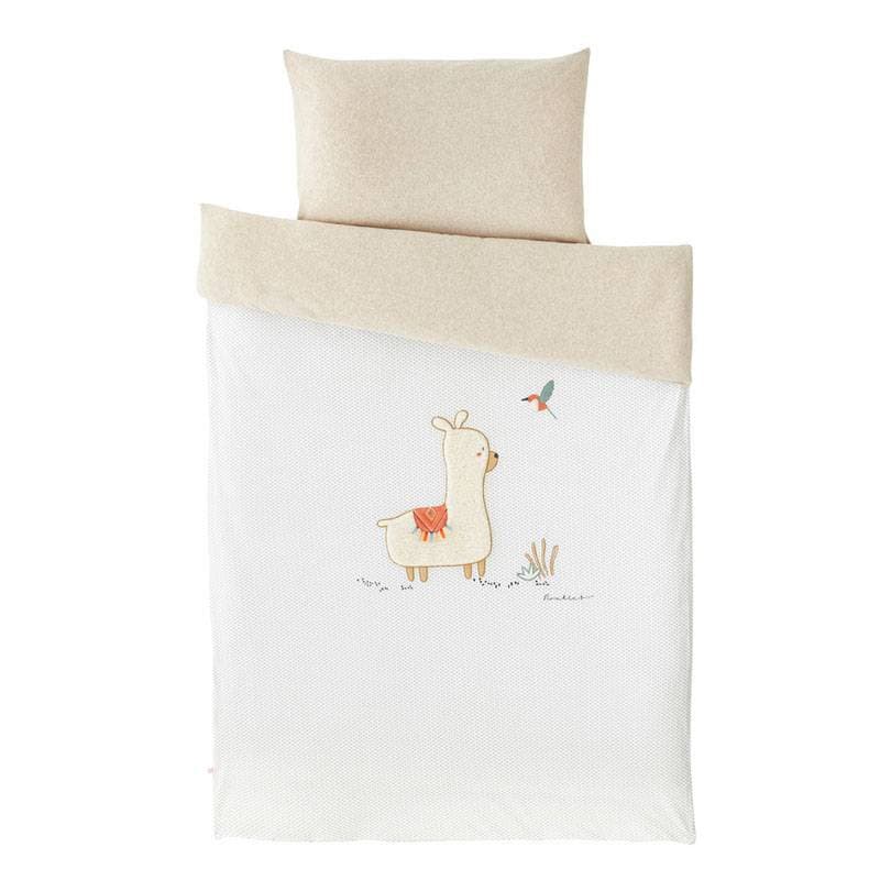 Couverture 100x140cm en Veloudoux® Moris Sacha, ecru permanent — vue 4 sur 4