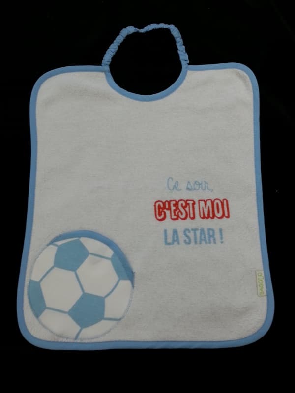 Bavoir 2eme Age Bagolo Foot Poche Reversible - 30x, babycalin 05-19- babycalin 05-19-
