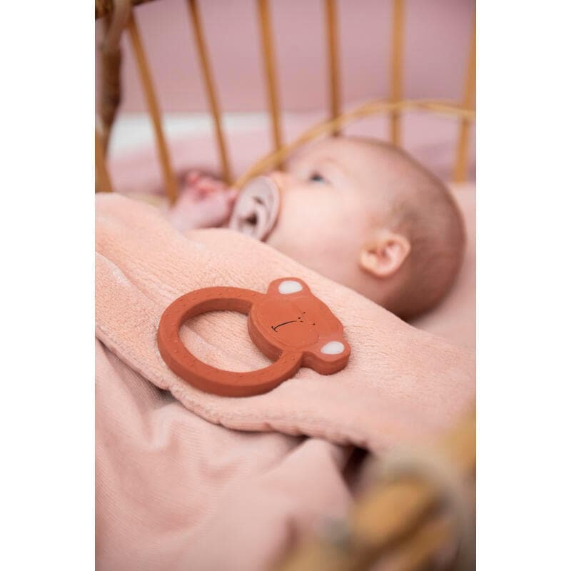 Natural Rubber Round Teether - Mr. Monkey, trixie marron — vue 1 sur 5