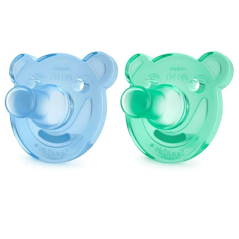 Lot de 2 Sucettes Soothie Bleu Vert
