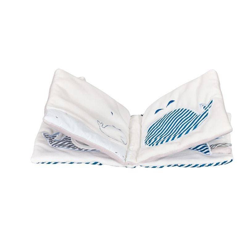 Livre d'Eveil Blue Baleine, blue baleine sauthon baby deco blanc - bleu - gris — vue 2 sur 3