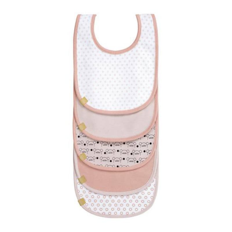 Lot de 5 Bavoirs Eponge Little Chums Souris, lässig rose — vue 4 sur 5