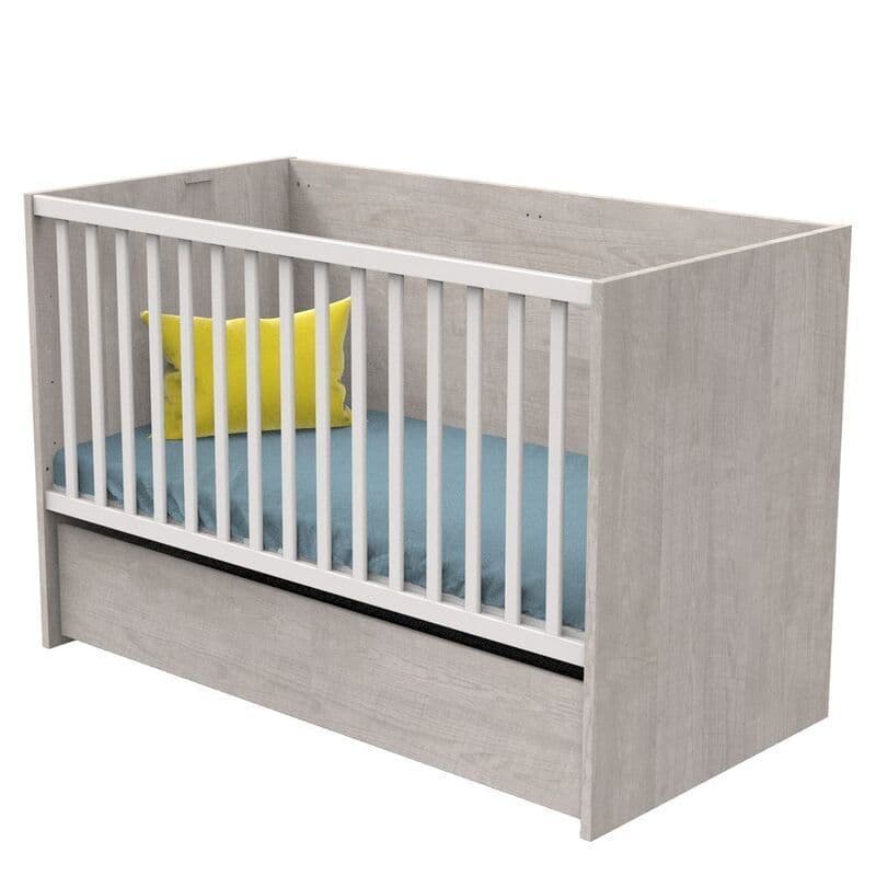 Lit Evolutif 140x70 en 90x190 Nova Gris Loft Evolutif en 90x190 et 140x190 Nova, sauthon — vue 1 sur 5