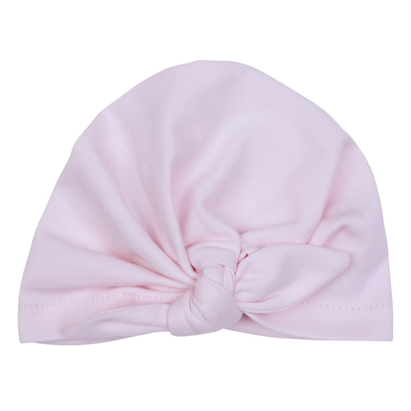 Bonnet Forme Turban, rose pastel naissance bb&co 03-24
