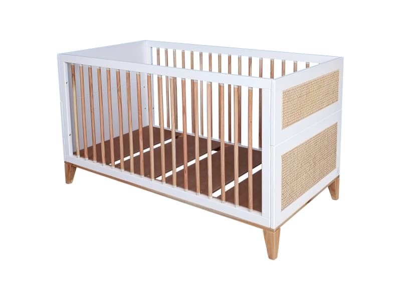 Nami Lit/bed Cannage Rotin 70 X 140 H86 Neige — vue 2 sur 5